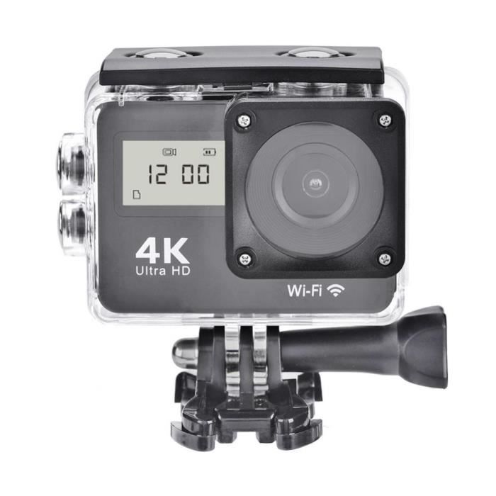 4K Full HD Caméra de sport tactile Caméra de double écran WiFi Action 1080P