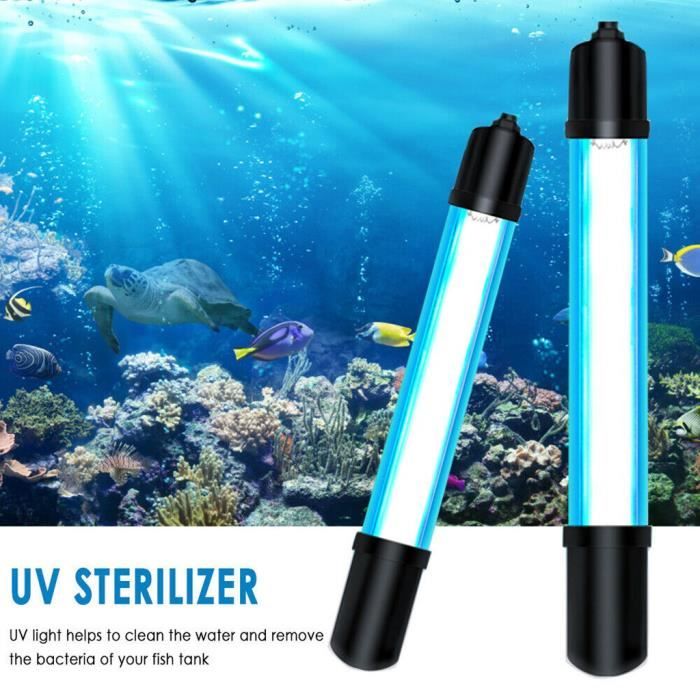 Aquarium UV stérilisateur lumière eau submersible lampe propre pour étang à poissons tuy333