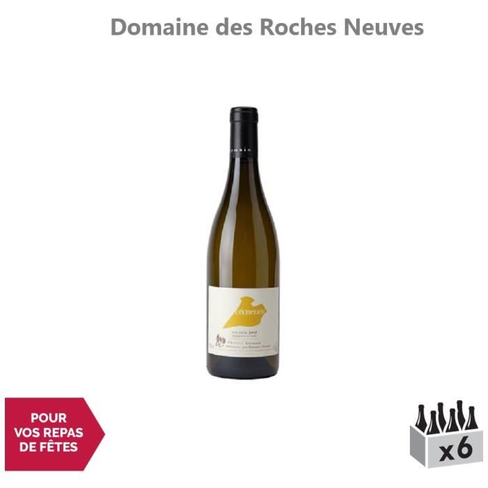 Saumur L'Echelier Blanc 2017 - Lot de 6x75cl - Domaine des Roches Neuves - Vin AOC Blanc du Val de Loire - Cépage Chenin