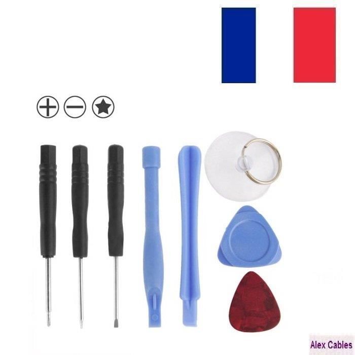 Alex Cables® Kit Démontage 8 outils iPhone 6 / 5 et 5S / 5C / 4 / 4S