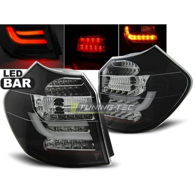 Paire de feux arriere BMW serie 1 E81-E87 07-11 LED BAR noir-27335647
