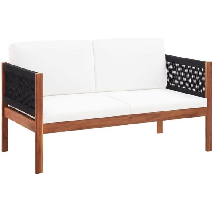 ♫2597 Canapé de jardin Classique à 2 places - Sofa Divan Salon de jardin Bois d'acacia massif MMCZ®