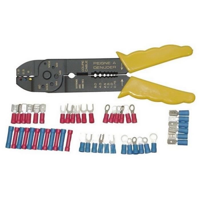 ASSORTIMENT DE 48 COSSES ET PINCE A SERTIR