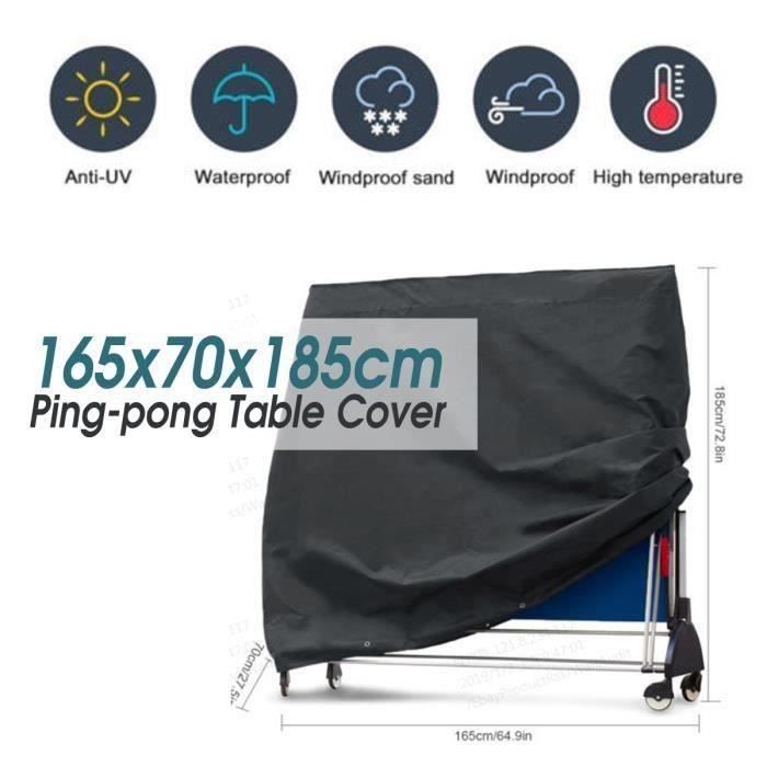 SMRT TEMPSA Table de ping-pong Couverture En Tissu Oxford 165x70x185cm