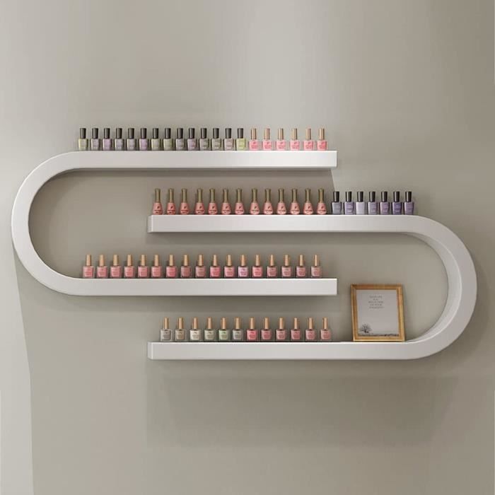 VERNIS A ONGLES etagere murale en metal en forme de U pour vernis a ongles salon de maquillage cosmetiques252