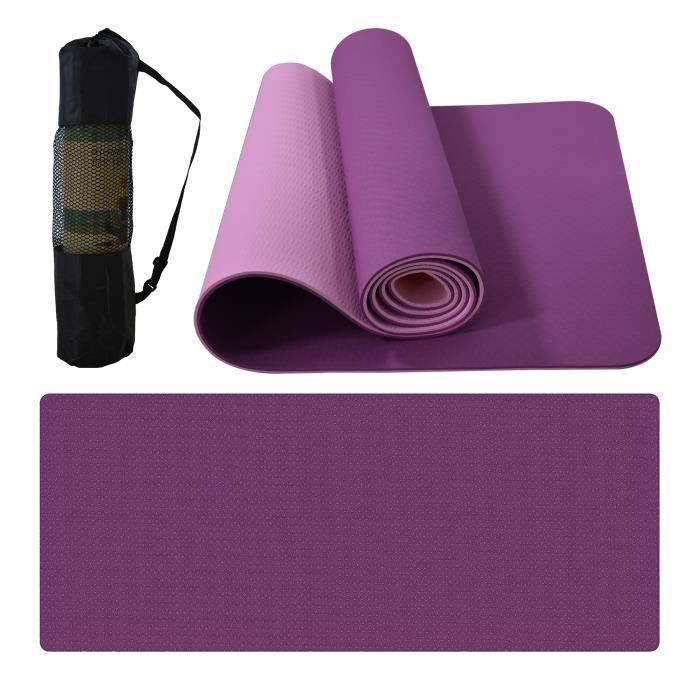Tapis Yoga Antidérapant et Epais, Tapis de Sport pour Adultes et Enfants, Tapis de Gym idéal pour Pilates et Fitness - 183*61*0.6CM