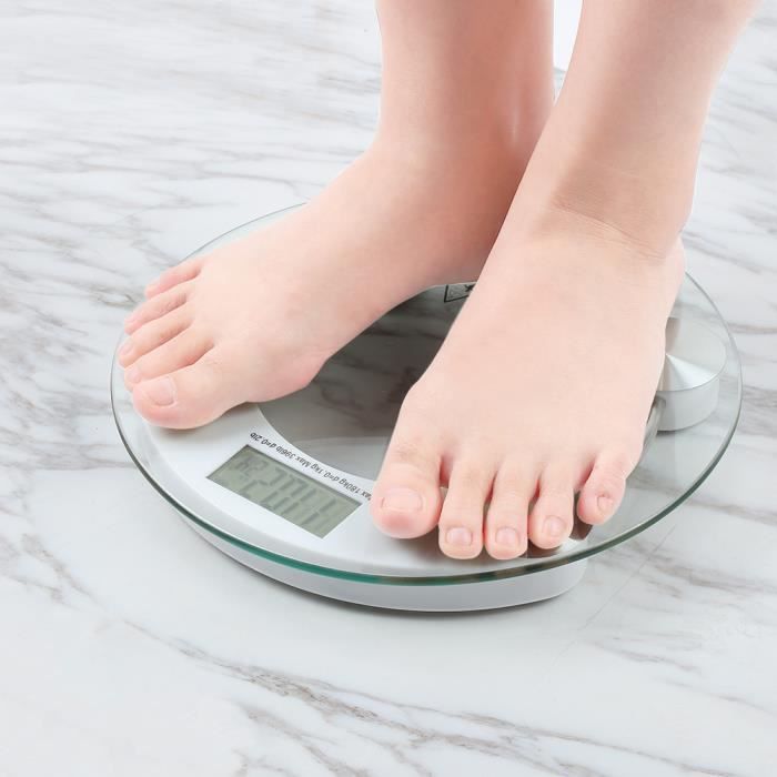 PERFECT® Balance pèse-personne numérique pèse personne électronique en verre jusqu'à 150 kg