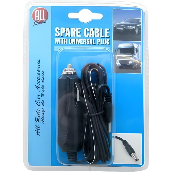 Prise Allume Cigare + Embout Jack 12/24v Max 5a Longueur 1m70