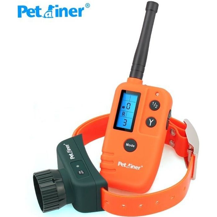 ABOIEMENT collier Beeper 910B télécommandé, 500M, Rechargeable et étanche, avec grand écran LCD