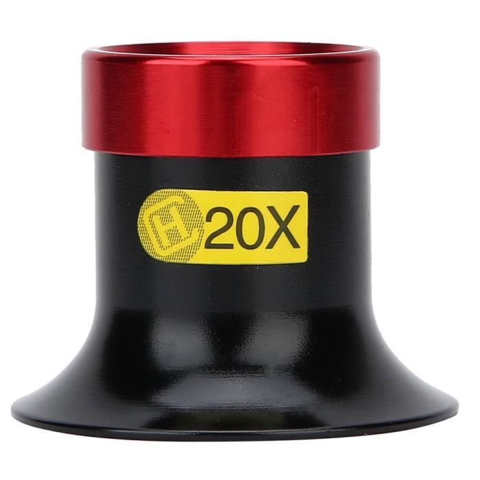 Drfeify Loupe de montre Outil de maintenance de réparation de montre de loupe de loupe 20X pour les horlogers