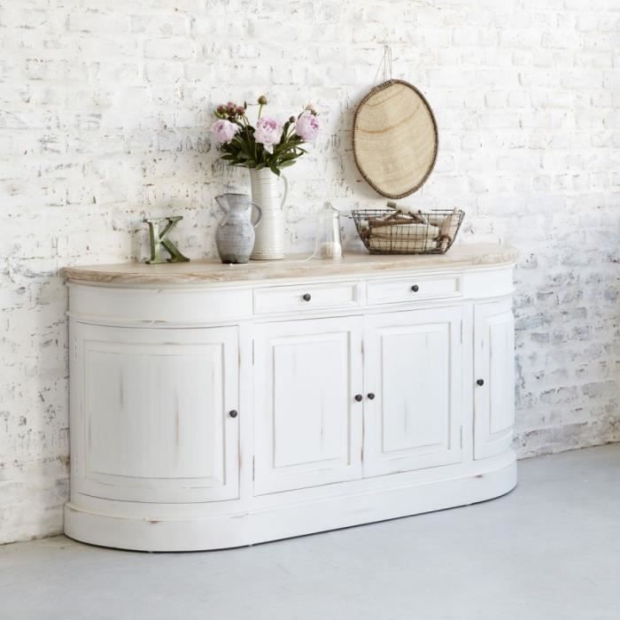 Buffet en bois d'acajou et teck 4 portes 2 tiroirs BDBD