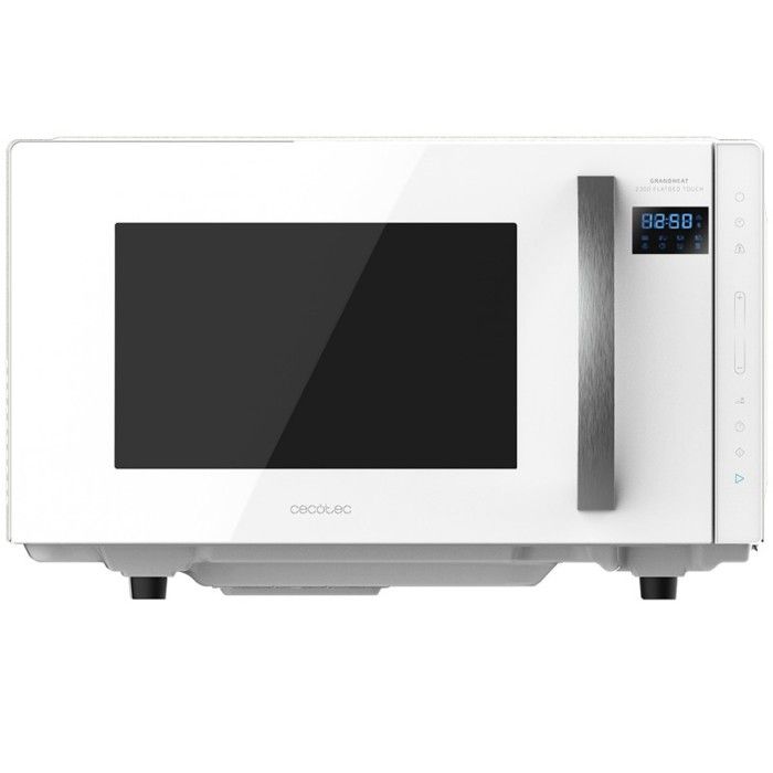 Cecotec Micro-ondes sans soucoupe GrandHeat 2300 Flatbed Touch White