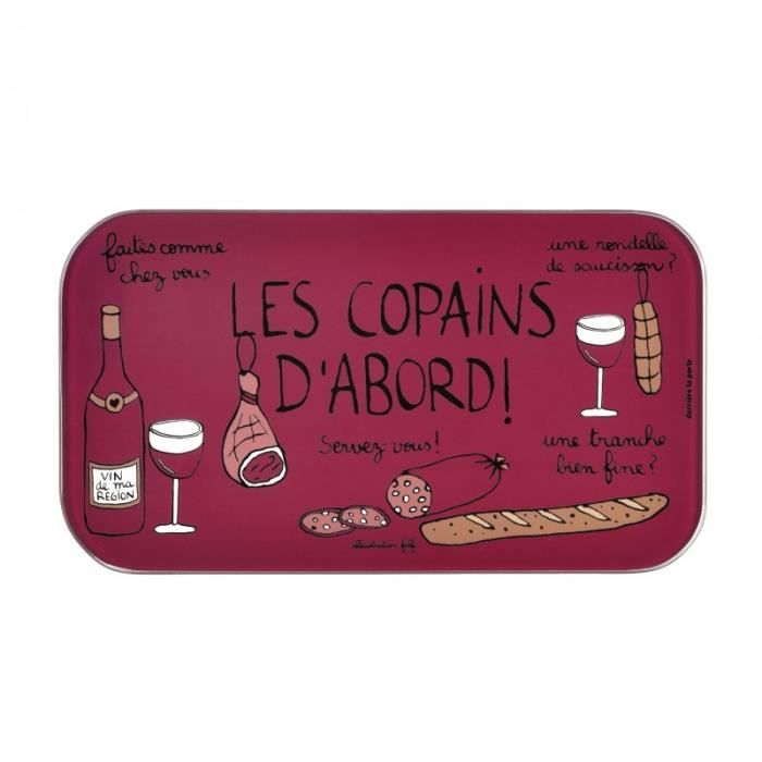 Derrière la Porte - Planche à saucisson (avec couteau) KWIK Les copains Violet