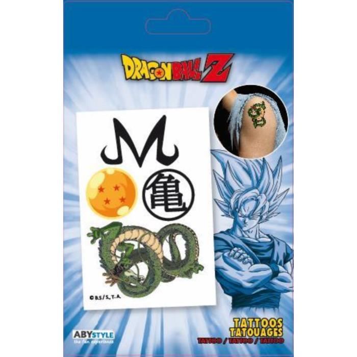 DRAGON BALL Z - Tatouages : Pack de 4 Tattoos