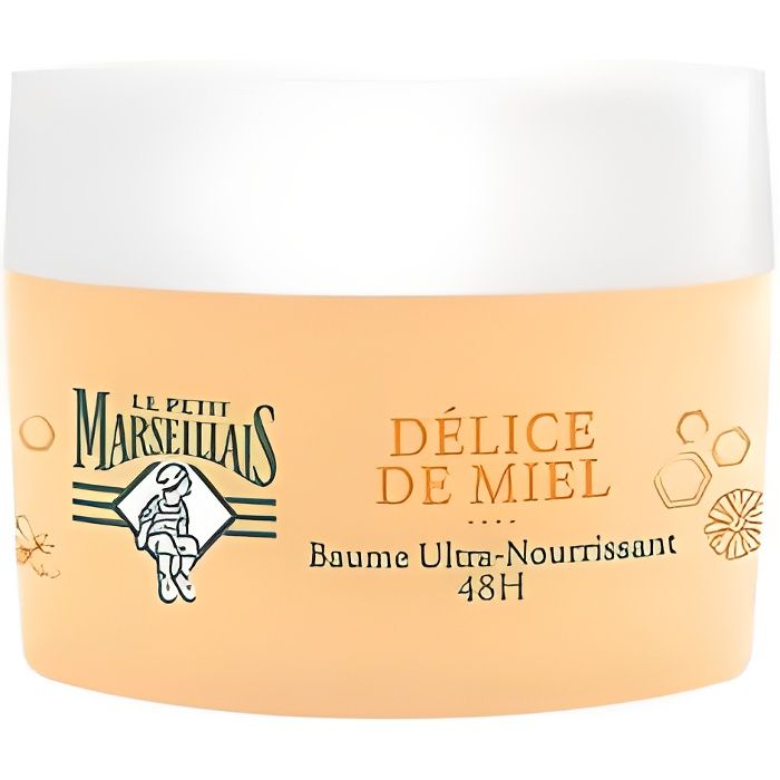 Le Petit Marseillais Baume Ultra Nourrissant Délice de Miel 48H pot 50 ml - Lot de 2 - 96490++
