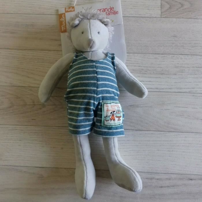 Moulin roty Doudou Hérisson Léon 20 cm Peluche bébé La Grande famille 632259