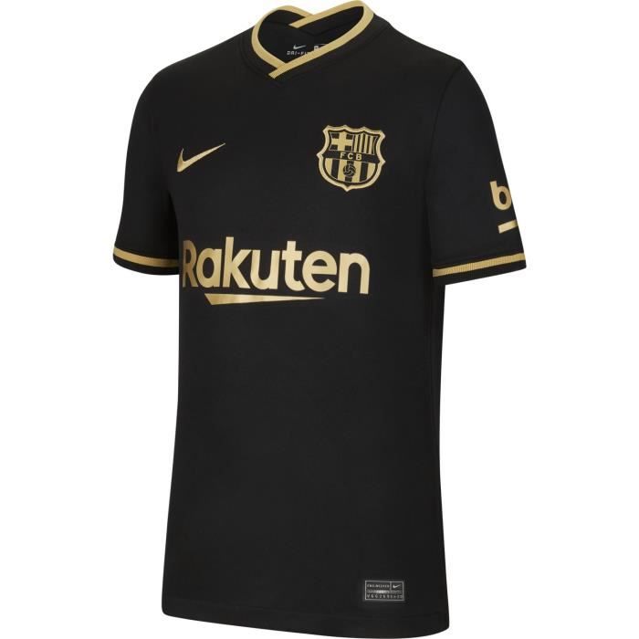 Maillot Nike Barcelonne Exterieur 2020-21 noir / or enfant