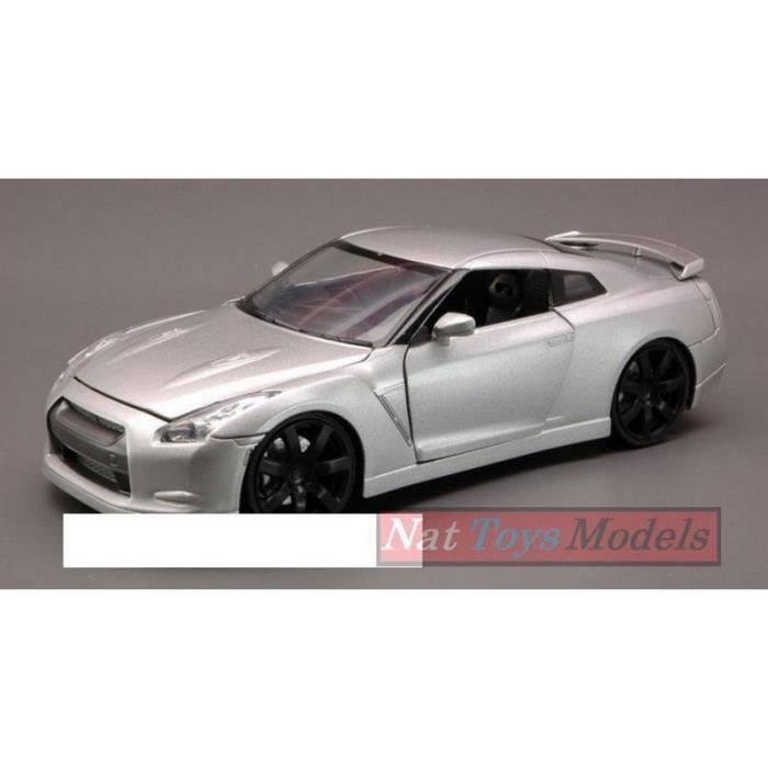 NEW RAY NY71933S NISSAN GTR 2009 SILVER 1:24 maquette DIE CAST MODEL