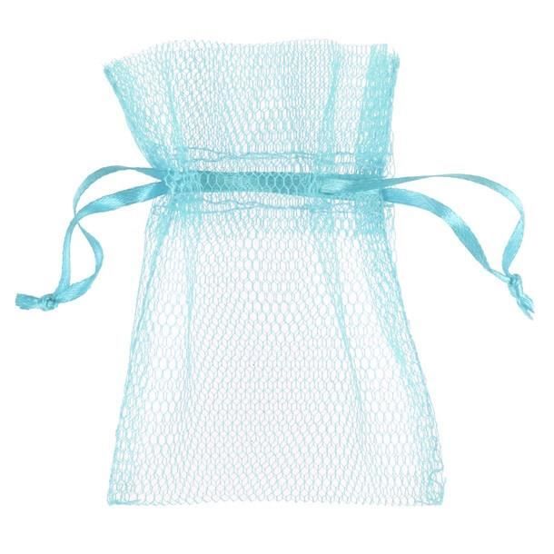 Contenant sachet tulle bleu ciel (x10) REF/5095
