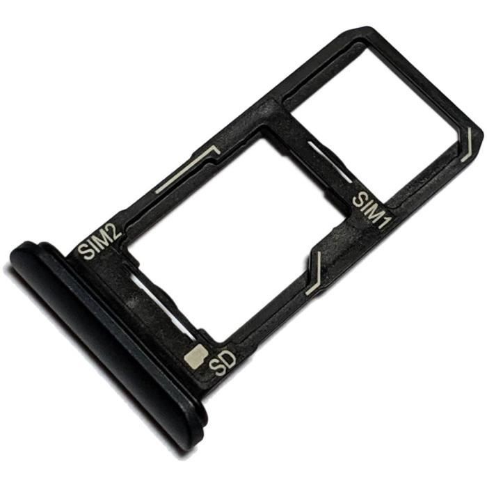Tiroir Carte SIM et Support micro-SD pour Sony Xperia 10 II (XQ-AU52), Piece de Remplacement Original, Noir