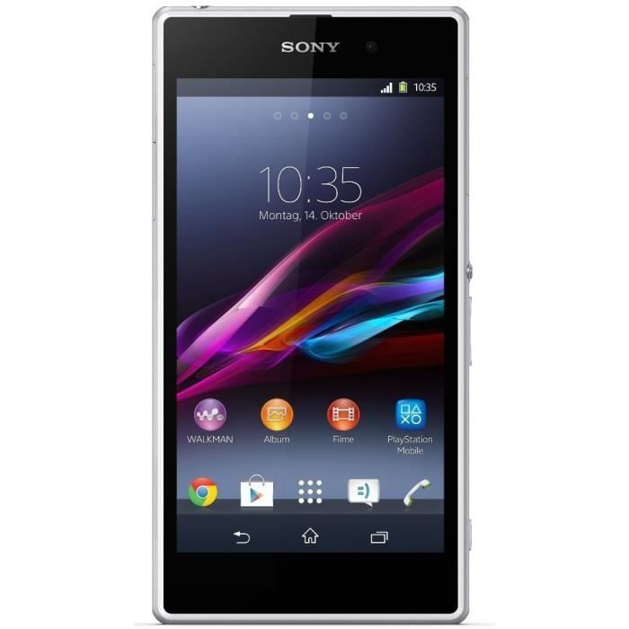 Sony Xperia Z1 Smartphone débloqué 4G (Ecran: 5 pouces - 16 Go - Android 4.1 Jelly Bean) Blanc (Import Europe)