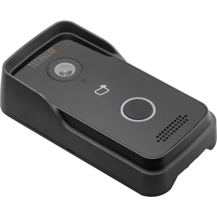 Technaxx 4649 Interphone vidéo IP Wi-Fi, Ethernet Set complet 1 foyer noir