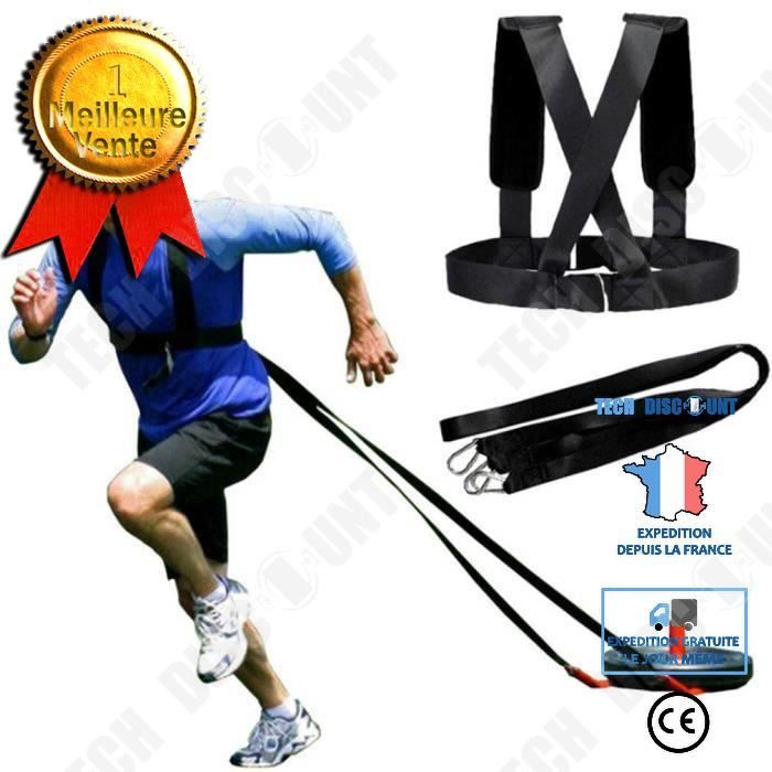 TD® augmentation de la vitesse, exercice, ceinture de tension, exercice de mise en charge, harnais d'exercice, ceinture de traîneau