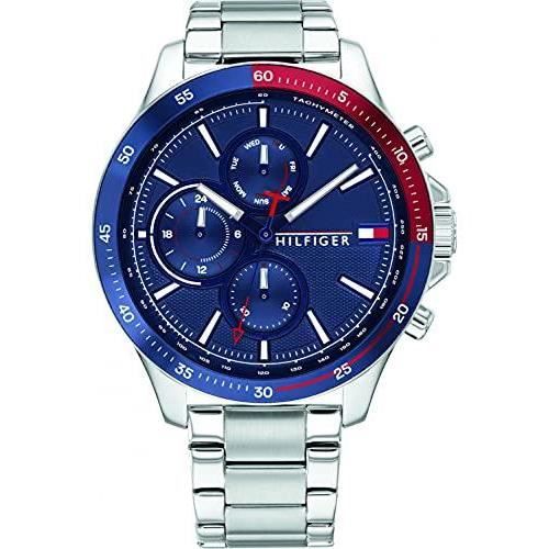 Tommy Hilfiger Mens Multi Cadrans Quartz Montre avec Bracelet en Acier Inoxydable 1791718
