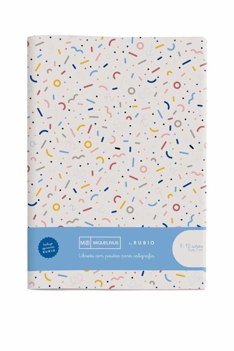 Miquelrius Cahier A4 4 Bandes De Couleur – Ligné 7 Mm Horizontal, Sweet Fruits Citrons, 100 Feuilles 70 G/m² Spirale