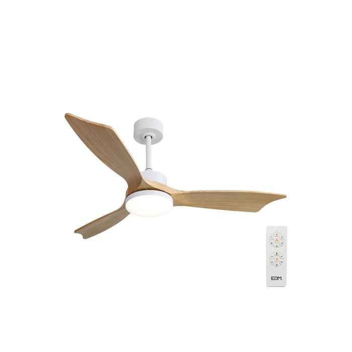 Ventilateur De Plafond Bois Lumière Led 3000 / 4000 / 6000k Baltic Edm