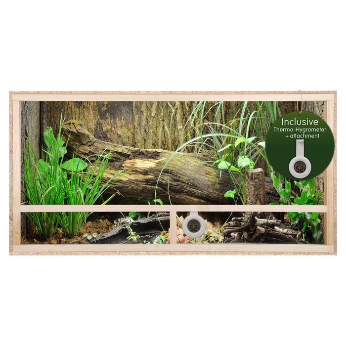 Comparer les prix de Repiterra® Terrarium 120x60x60cm en bois pour reptiles et amphibiens avec aérations latérales