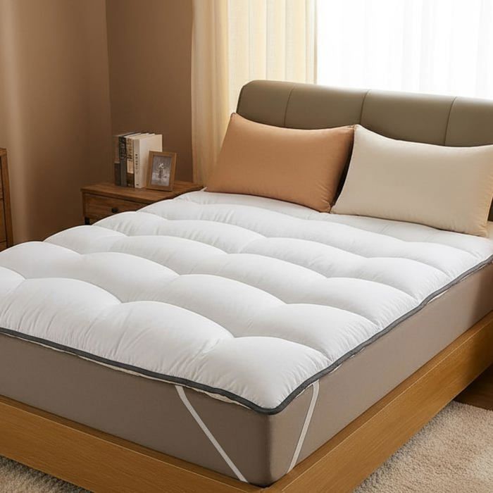 CATAVANA - Surmatelas Nuage - 160x200 cm - Hypoallergénique Respirant Anti-Acariens Idéal Matelas 2 Places