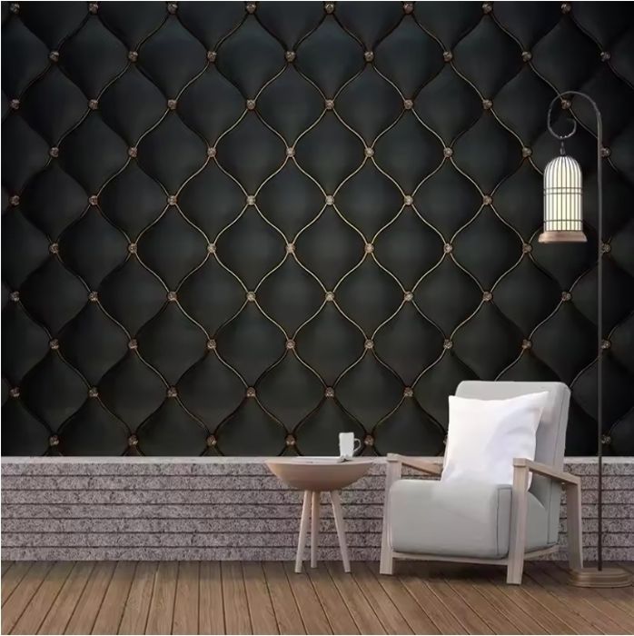 Papier Peint Panoramique 3D noir luxe mural salon TV canapé chambre décor à la maison 410x280cm
