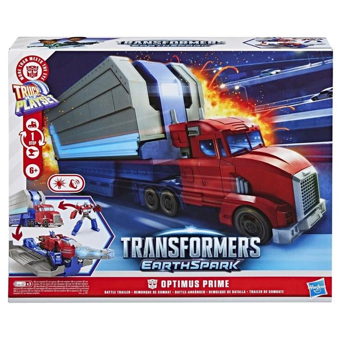 Transformers EarthSpark Optimus Prime Remorque de combat - vue 2