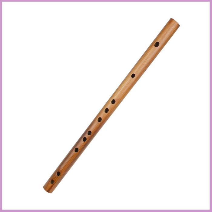 Flûte Indienne Authentique En Bambou Bansuri - Flûte à Bec Traditionnelle 35cm Clé F Pour Enfants Et Adultes
