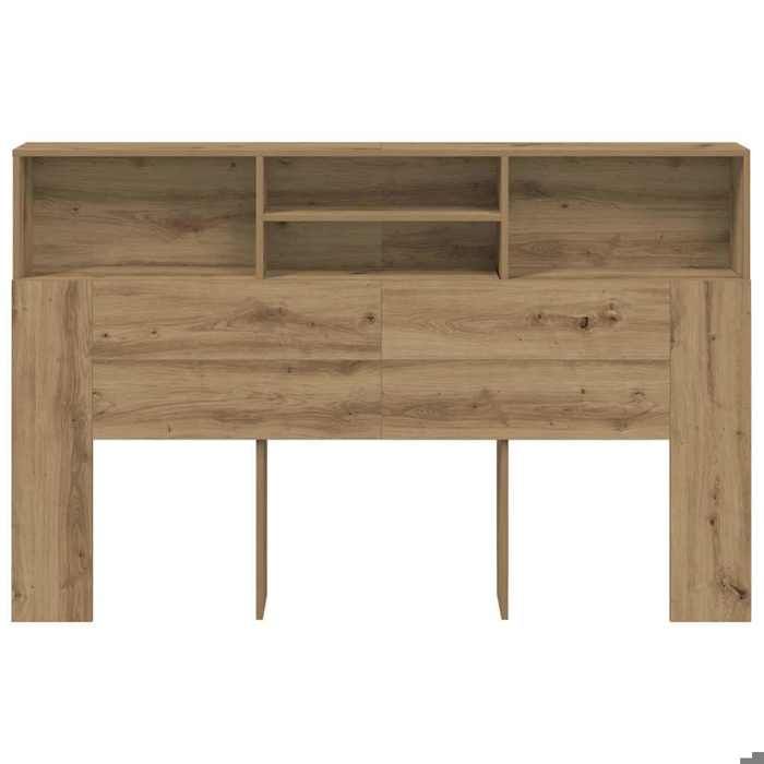Armoire de tête de lit - WIENS - Chêne artisanal - 160x19x103 5 cm - Style Scandinave Moderne