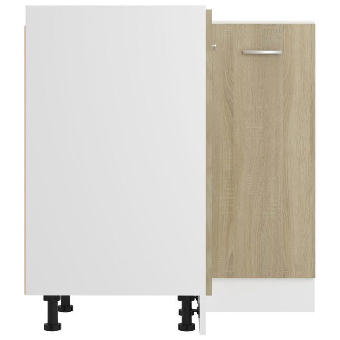 Moderne Placard dangle basse Lyon SWEETY Armoire base de cuisine Chêne Sonoma 755x755x815 cm bois dingénierie BB1222