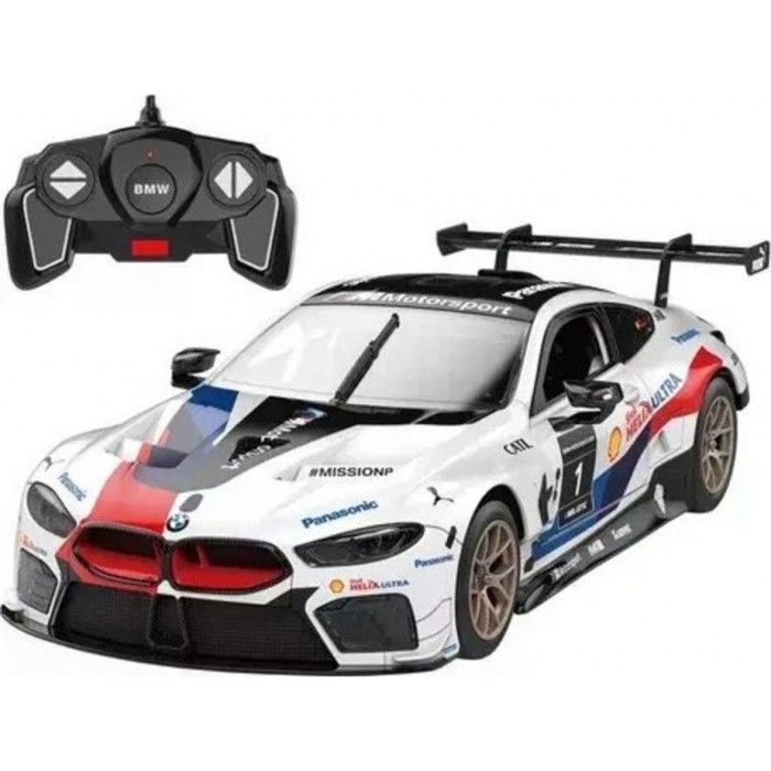 Voiture Télécommandée - TURBO CHALLENGE - BMW M8 GTE - Blanc - 1/18 - Assemblage facile - Reconditionné – Excellent état.