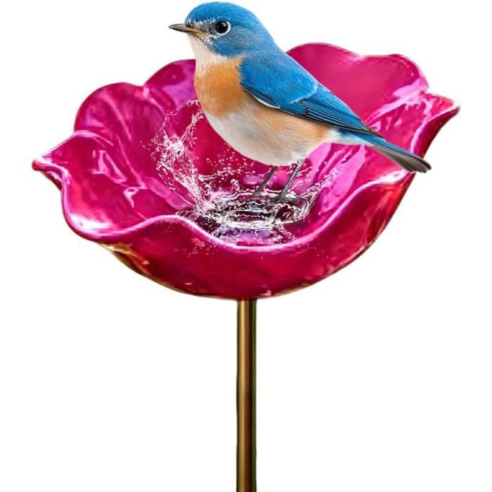 Jardinière de Jardin en métal Faite à la Main Bassin pour Oiseaux et Fleurs dextérieur en métal décoration