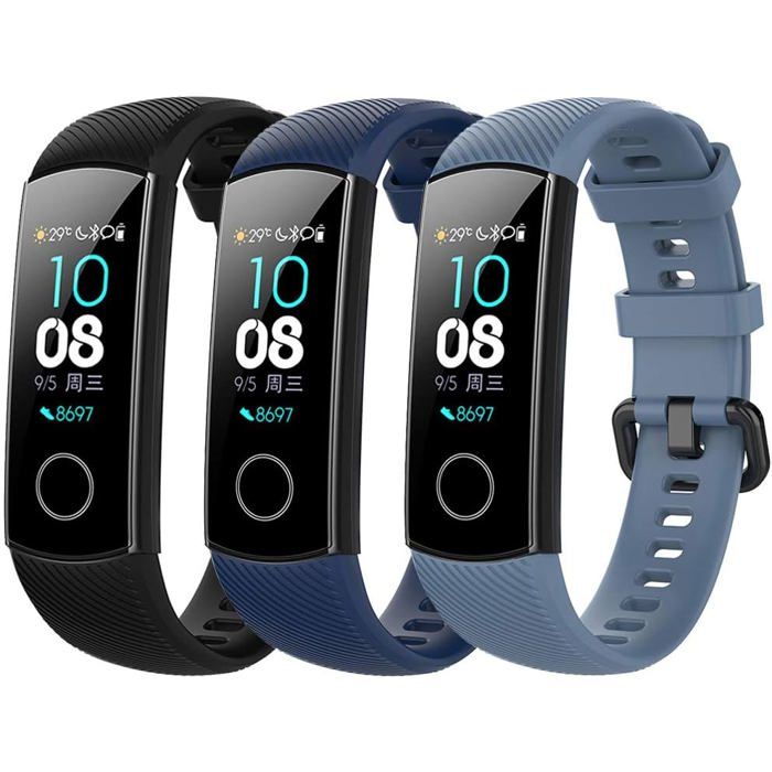 Bracelets de rechange pour Honor Band - Lot de 3 bracelets - Compatibles Honor Band 5/4