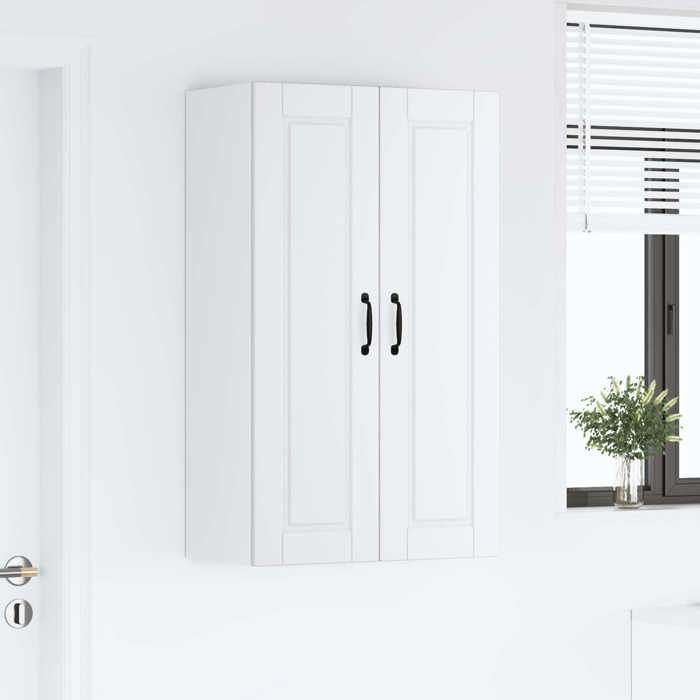 Meuble Rangement - HAOSHOP - Armoire de cuisine Blanc 60 x 31 x 100 cm Bois dingénierie&01_41761