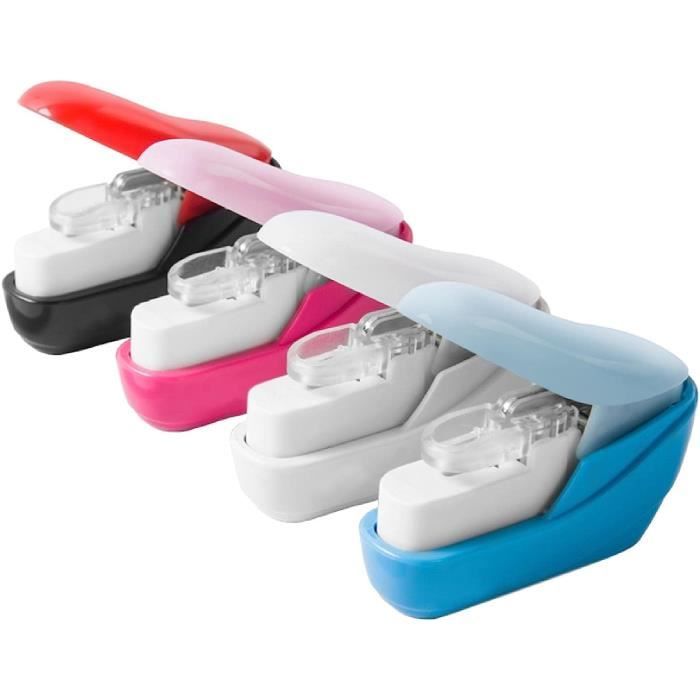 Agrafeuse Sans Agrafes - 7 à 9 Feuilles - Design Ergonomique - ABS - Vert