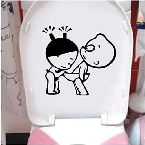 Figurine Vintage Et Humoristique – Bébé Sur Toilettes – Statuette Déco WC