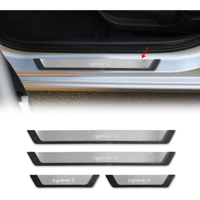 Couverture de Seuil de porte pour Ford Connect 2014-2020 acier inox chromé 4 Pcs