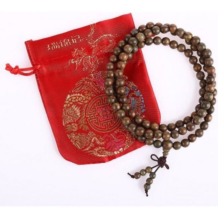 8 mm • Bracelet en bois de santal rouge • Cadeau pour