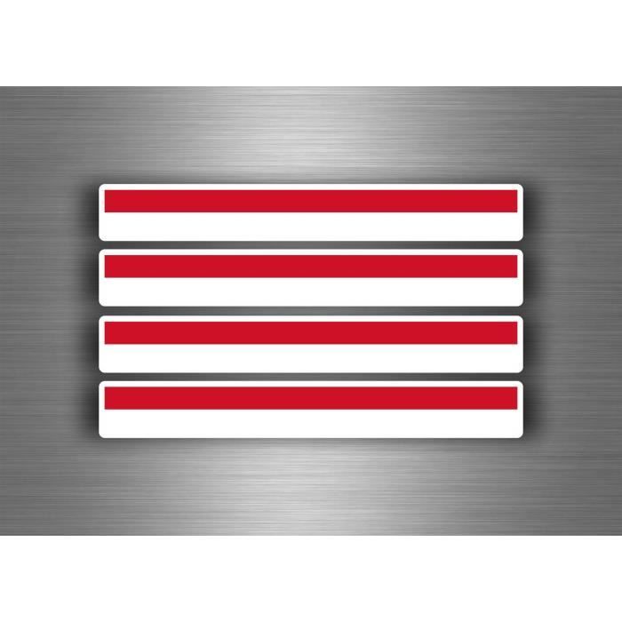 Autocollant Voiture/moto Drapeau Monaco – Vinyle Haute Qualité 7,5x10 Cm, Résistant Pluie Et Soleil