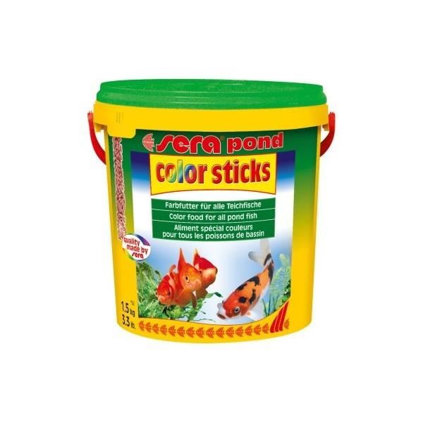 Aliment en granulés - Sera Pond Color Sticks 10L - Intensifie les couleurs - Très digeste - Pour poissons de bassin