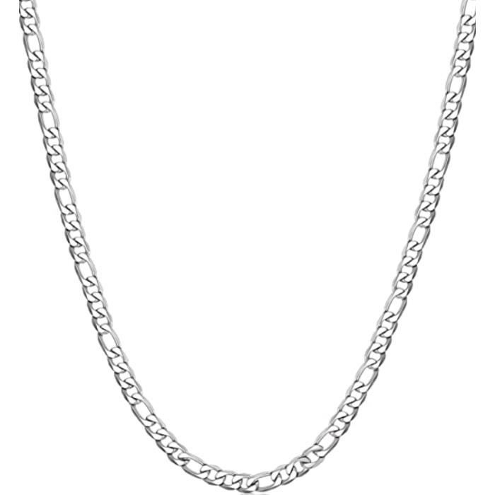 Chaine Argent Homme Collier Chaîne Acier Inoxydable 3.5mm