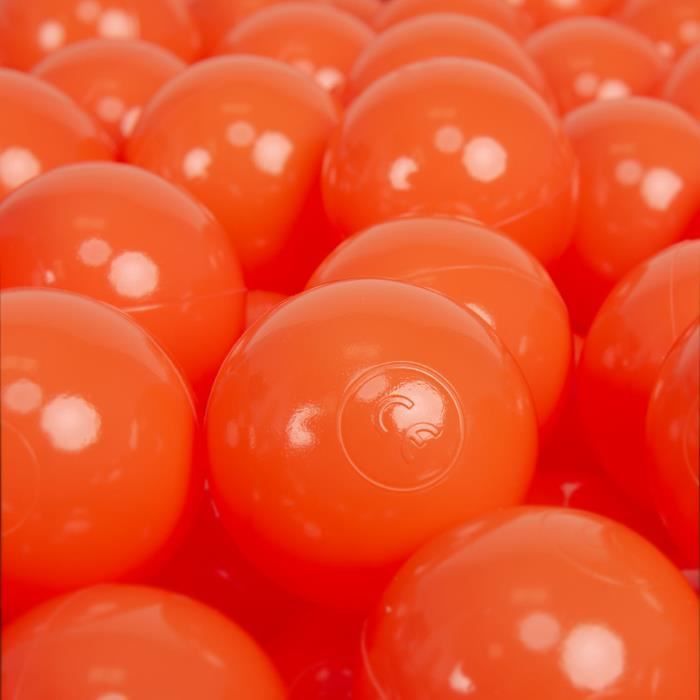 Orange KiddyMoon 50 /∅ 7Cm Balles Color/ées Plastique pour Piscine Enfant B/éb/é Fabriqu/é en EU