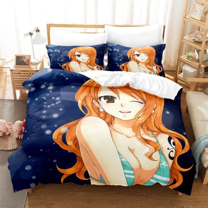 Housse De Couette 240x280cm Style Japonais - Imprimé 3D Réversible, Microfibre Douce, Set 3 Pièces - 4